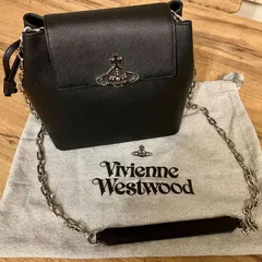 【未使用】Vivienne Westwood ヴィヴィアンウエストウッド 2wayバケットショルダーバッグ 黒ブラックレザー