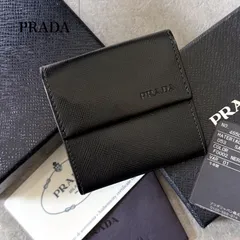 美品 PRADA プラダ コインケース 小銭入れ サフィアーノレザー メンズ レディース ブラック 2M0834