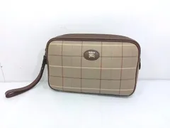 26g-396k【中古】Burberrys バーバリーズ　チェック　セカンドバッグ　クラッチバッグ
