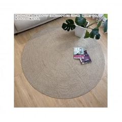 円形ジュートラグ 120cm ストライプデザイン - メルカリ