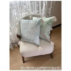インド製　Marvelous マーベラス　クッションカバー Blue　ブルー 45×45