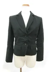 ボディドレッシングデラックス BODY DRESSING Deluxe ジャケット テーラード ストライプ シルク混 38 黒 ブラック /ssのサムネイル
