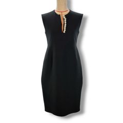 YOKO CHAN パール ブラックノースリーブワンピース size36 タグ付