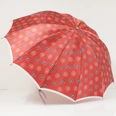 傘 LANVIN COLLECTION ランバンコレクション USED品 フラワー 薔薇 レッド グラス骨 12本骨 55cm A3766