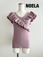 【新品】NOELA　ノエラ　フリルカシュクールニット　定価9,900円　F（フリー）　くすみピンク　綺麗め　上品　送料込み　6466305のサムネイル