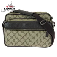 GUCCI グッチ GGプラス ベージュ ダークブラウン シルバー金具 GGスプリームキャンバス/レザー 114531 ショルダーバッグ 600969【中古】