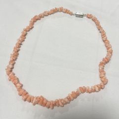 ❤️ 美品 ピンクコーラル 2ツイスト ネックレス 珊瑚 60cm ロング 