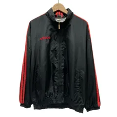 【中古】　adidas　ナイロンジャンパー　ウインドブレーカー　アウター　ハイネック　フルジップ　トラックライン　無地　ワンポイント　ブランドロゴ　刺しゅう　韓国製　スポーツ　古着　/1598