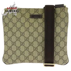 美品 GUCCI グッチ ベージュ ブラウン ゴールド金具 GGスプリームキャンバス 201538 ショルダーバッグ メッセンジャーバッグ 601665【中古】