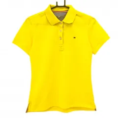 【超美品】トミーヒルフィガー 半袖ポロシャツ イエロー 襟裏配色  レディース L ゴルフウェア Tommy Hilfiger Golf