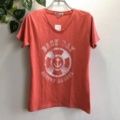 極美品✨ ニル ギャラリー Nil Gallery Tシャツ カットソー フロント プリント マリン アンカー 英字 ロゴ 半袖 Vネック ストレッチ カジュアル デイリー 普段着 テイスト ボストン 港町 イカリ インナー 重ね着 薄手 軽量のサムネイル