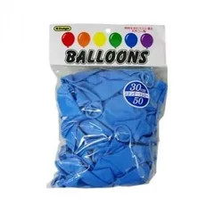 Hi-Delight　BALLOONS　ゴム風船　スタンダード 30cm　単色 50入 ライトブルー 11305/11