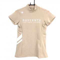 DESCENTE GOIF 半袖ハイネックシャツ ブラウン✖️ベージュ - メルカリ