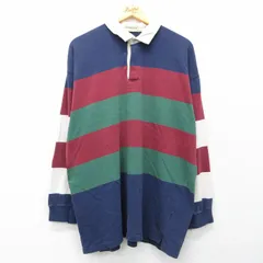 XL/古着 セントジョンズベイ 長袖 ラガー シャツ メンズ 90年代 90s 大きいサイズ マルチカラー コットン 紺他【spe】 26mar31