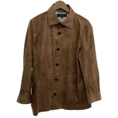 【中古】　JOSEPH ABBOUD　スエードジャケット　スポーツジャケット　無地　フルボタン　古着　/0143