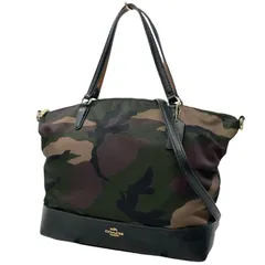 【中古】COACH | コーチ カモフラージュ 迷彩 2way ショルダーバッグ ハンドバッグ F11847 カモ カーキグリーン×ブラウン×ブラック【尾張小牧店】