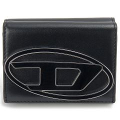 DIESEL 三つ折り財布 ブラック レザー - メルカリ