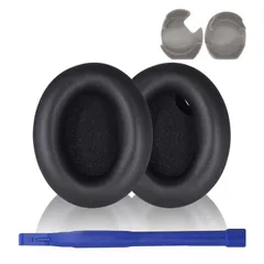 【在庫処分】Adhiper WH1000XM4交換用イヤパッド、交換用イヤークッション、イヤークッション交換用、Sony WH1000XM4ノイズリダクションヘッドホンと互換性があります(黒)のサムネイル