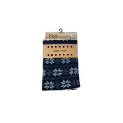 ニット雪柄/シープボア ネックウォーマー 紺(3) 002500719