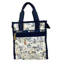 LESPORTSAC(レスポートサック) トートバッグ美品  ミニN/Sトート 3714 U166 白×ネイビー×マルチ ミニバッグ/PETER RABBITコラボ