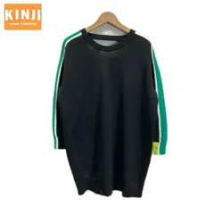 【中古】　DIESEL　ワンピース　長袖　ひざ上丈　ミディアム丈　レーヨン　ナイロン　クルーネック　バックオープン　古着　/2408のサムネイル