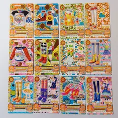 ⑩ 有栖川おとめ 12枚セット キャンディプリントラグランTシャツ サンフラワーサンダル レトロポップトップス レトロポップラウンドパンプス カラフルペイントトレーナー カラフルドットブーツ ピンキーファンキーブーツ ほか ／ アイカツ！Aikatsu！