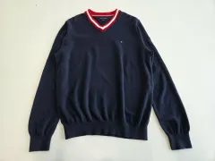 トミーヒルフィガー Vネック ニット ネイビー L/G