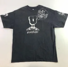04w6721▽※【中古】STUSSY ステューシー x UNDEFEATED アンディフィ―テッド PLAY DIRTY TEE コラボティーシャツ L ブラック 【八王子店】