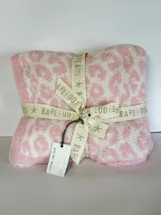 【展示品】Barefoot Dream B563 ベアフットドリーム ブランケット マイクロファイバー 毛布 ブランド レオパード CozyChic 'BITW' Adult Wild Throw Pink/Cream O/Sのサムネイル