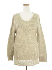 B&Y ユナイテッドアローズ BEAUTY&YOUTH ビューティー&ユース セーター ニット 長袖 透かし編み モヘヤ ウール ベージュ bmy