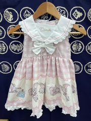 バースデイ cottoli ダンボ  ギンガムチェックワンピース 95