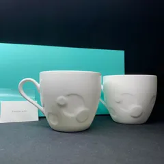 F208 Tiffany ティファニー ムーンズ  マグカップ ペア 箱付き 未使用 食器 コップ