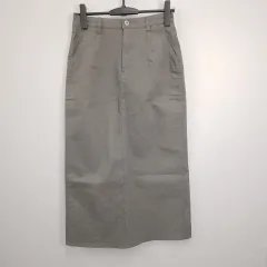 デニム スカート Iライン ロング ストレッチ グレー Mサイズ ◎、〇□