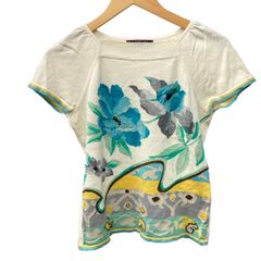 LEONARD FASHION 半袖カットソー 花柄 ホワイト サイズM - メルカリ