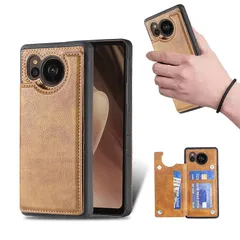【新品】 for AQUOS sense7 plus ケース スタンド機能 ケース ICカード収納 カード 背面カード収納 左と右の電話ケースを反転、シンプルなレトロなファッション、防水と防汚電話ホルダー、多機能財布収納付き、PUレザー、TPUソフトインナー