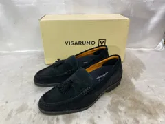 【美中古品】VISARUNO ビサルノ スウェード レザー タッセルローファー SA95T 箱付き レザーシューズ 革靴 サイズ：25cm カラー：ブラックのサムネイル