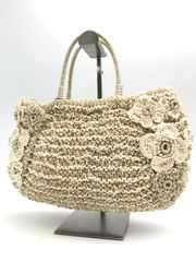 送料無料 そよかぜ ハンドメイド モチーフ編 ミルクティー トート 新色