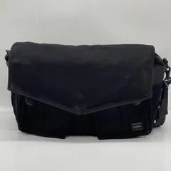 BN8571□PORTER ポーター love＆peace メッセンジャーバッグ ブラック キャンバス レア