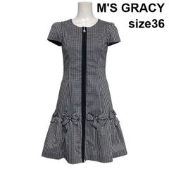 M's GRACY エムズグレイシー マニキュア柄 半袖ワンピース【M】 - メルカリ