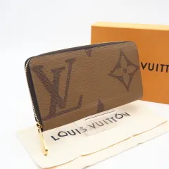 ★3日以内返品可★ 美品 LOUIS VUITTON ルイ・ヴィトン リバース ジッピーウォレット M69353 長財布 ブラウン ベージュ コーティングキャンバス レザー レディース