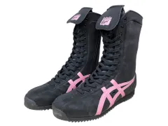 Onitsuka Tiger (オニツカタイガー) MEXICO 66 BOXING ブーツ 1183c454-001 US71/2 25.5cm ブラック×ブロッサムピンク レディース/025