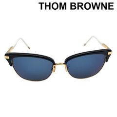 美品】THOM BROWNE. TB-406 ブルーレンズサングラス - メルカリ