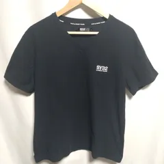 SY32 by SWEET YEARS 刺繍ロゴ 半袖 Vネック Tシャツ L 黒のサムネイル
