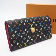 ★3日以内返品可★ 美品 LOUIS VUITTON ルイ・ヴィトン モノグラム マルチカラー キャンバス ポルトフォイユ サラ グルナード M93747 長財布 マルチカラー コーティングキャンバス レディース