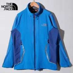 ノースフェイス THE NORTH FACE ソフトシェルジャケット XL ブルー ネイビー サミットシリーズ SUMMITSERIES ウインドストッパー ロゴ刺繍 テック ストリート 古着 G766