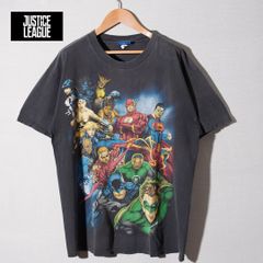 00s DC 만화 캐릭터 T 셔츠 L 페이드 블랙 2009 년제 저스티스 리그 아메코미 히어로 T 배트맨 슈퍼맨 스트리트 아메 카지 헌 옷 K509