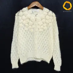 #akc カネコイサオ KANEKO ISAO カーディガン 生成り 花モチーフ ニット モヘヤ レディース [970965]のサムネイル