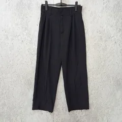 CLASSICAL ELF クラシカルエルフ 2タック センタープレス パンツ ワイドパンツ ストレートパンツ チャコールグレー Lサイズ ◎_◇〇