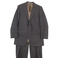 FABRIC TOKYO ファブリックトウキョウ スーツ セットアップ オーダースーツ テーラード ジャケット ブレザー 2B スラックス パンツ ダークブラウン 【中古】