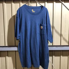 2410 carhartt カーハート 半袖Tシャツ XL ブルー 古着卸 アメリカ仕入